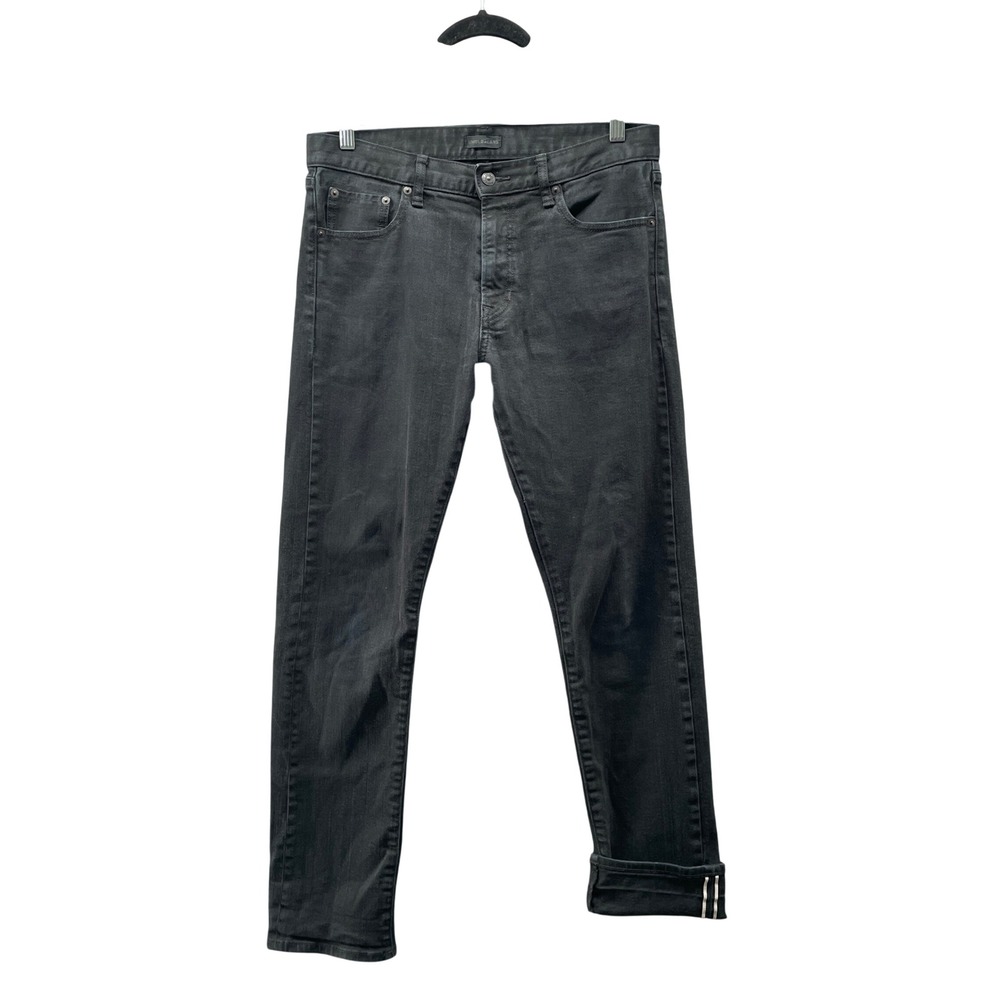 Uniqlo Stretch Selvedge Slim Jeans Mens 32x32 Black